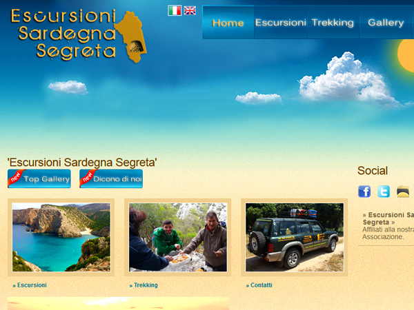 immagine Sito Web Responsive realizzato dallo studio pubblicitario thebestsite per Escursioni Sardegna Segreta
